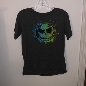 Disney Boys Gray Nightmare Before Christmas Tim Burtons Shirt ❤️